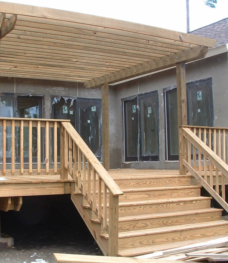 Wooden Deck and Fence Installation